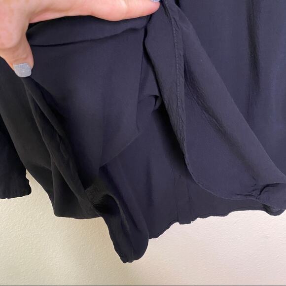 Pleioni Black Button Up Blouse Medium - Picture 4 of 10